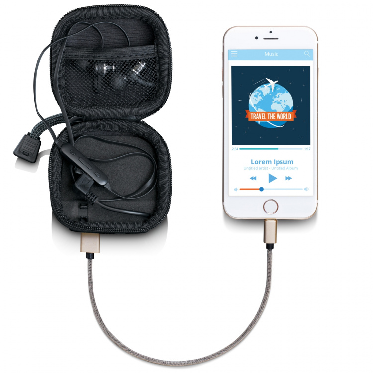 Lenco Koffer met ingebouwde powerbank Grijs Lenco Koffer met ingebouwde powerbank Grijs