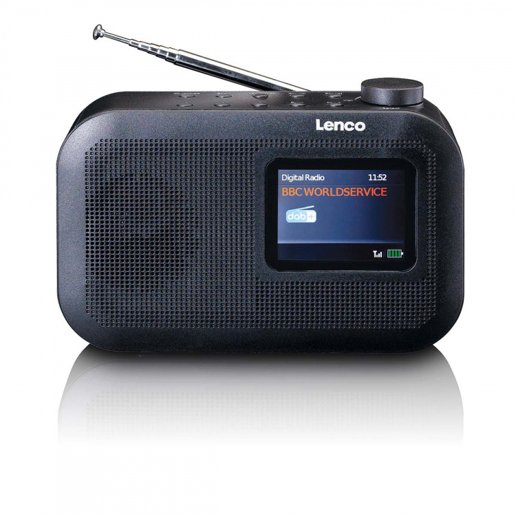 Lenco Draagbare DAB+/FM-radio met Bluetooth-kleurendisplaybatterij Zwart Lenco Draagbare DAB+/FM-radio met Bluetooth-kleurendisplaybatterij Zwart
