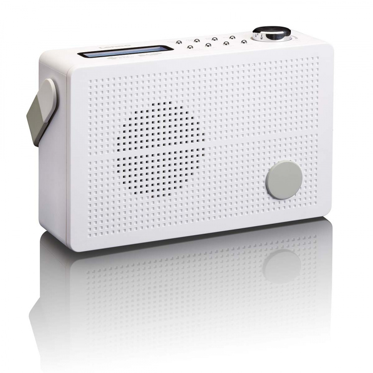 Lenco Draagbare DAB+/FM-radio met alarmfunctie Wit
