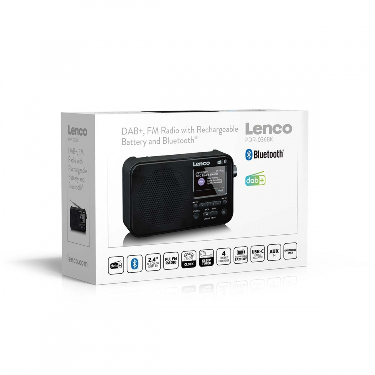 Lenco Draagbare DAB+ FM-radio met Bluetooth® 2,4