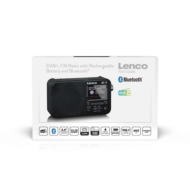Lenco Draagbare DAB+ FM-radio met Bluetooth® 2,4
