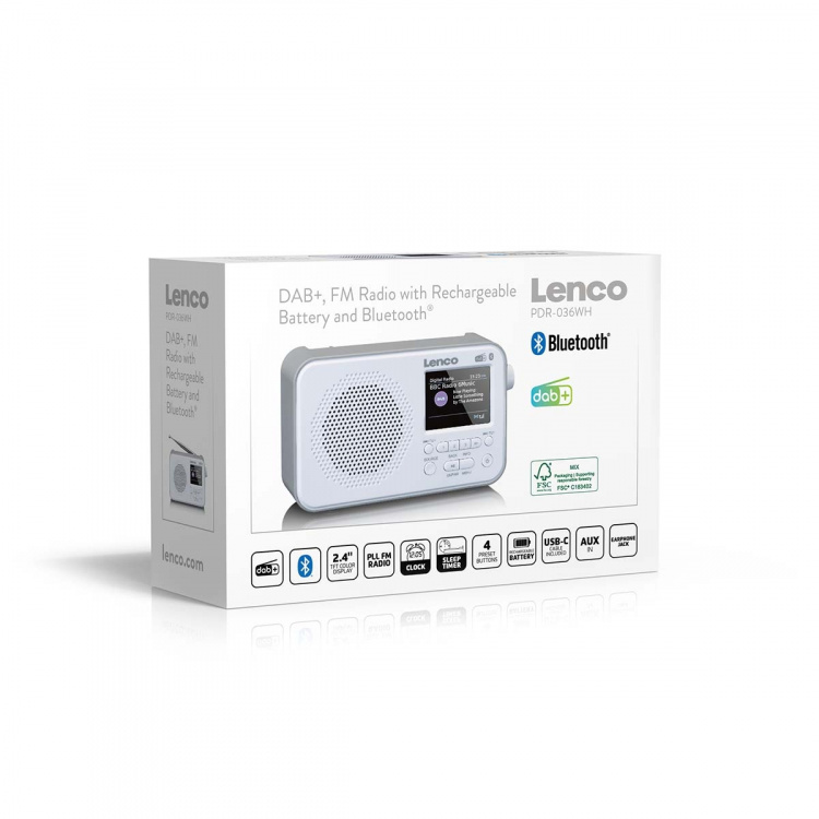Lenco Draagbare DAB+ FM-radio met Bluetooth® 2,4