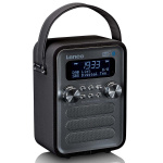 Lenco Draagbare DAB+ FM-radio met Bluetooth® en AUX-ingang, oplaadbare batterij Zwart