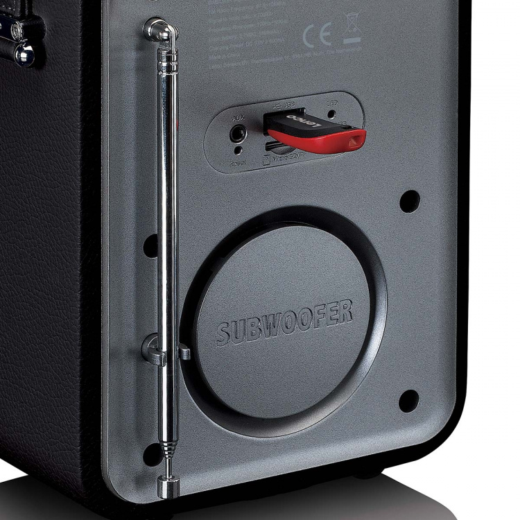 Lenco Draagbare DAB+ FM-radio met Bluetooth® en AUX-ingang, oplaadbare batterij Zwart