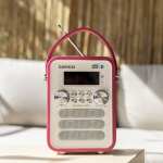 Lenco Draagbare DAB+ FM-radio met Bluetooth® en AUX-ingang, oplaadbare batterij Wit Lenco Draagbare DAB+ FM-radio met Bluetooth® en AUX-ingang, oplaadbare batterij Wit