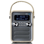 Lenco Draagbare DAB+ FM-radio met Bluetooth® en AUX-ingang, oplaadbare batterij Taupe