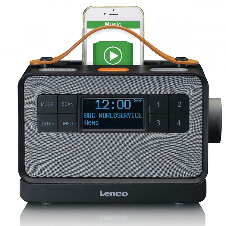 Lenco Draagbare FM/DAB+ radio met grote knoppen en  Lenco Draagbare FM/DAB+ radio met grote knoppen en