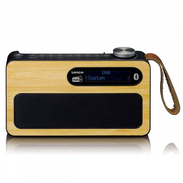 Lenco Draagbare DAB+/ FM-radio met Bluetooth® Bamboo Zwart Lenco Draagbare DAB+/ FM-radio met Bluetooth® Bamboo Zwart