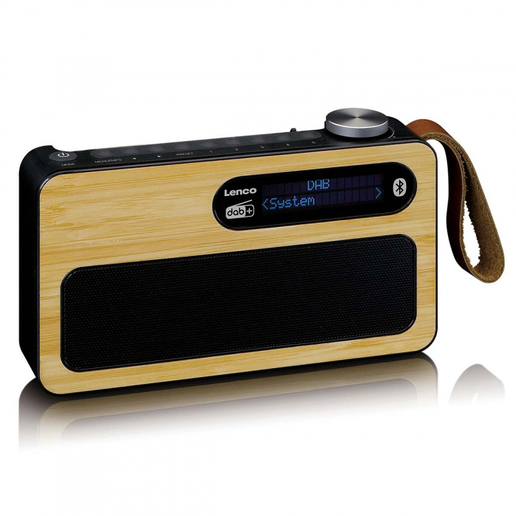 Lenco Draagbare DAB+/ FM-radio met Bluetooth® Bamboo Zwart Lenco Draagbare DAB+/ FM-radio met Bluetooth® Bamboo Zwart