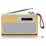 Lenco Draagbare DAB+/ FM-radio met Bluetooth® Bamboo Wit