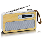 Lenco Draagbare DAB+/ FM-radio met Bluetooth® Bamboo Wit
