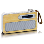 Lenco Draagbare DAB+/ FM-radio met Bluetooth® Bamboo Wit
