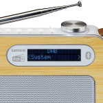 Lenco Draagbare DAB+/ FM-radio met Bluetooth® Bamboo Wit