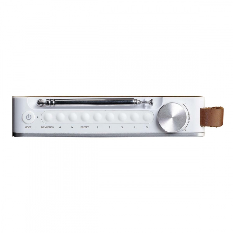 Lenco Draagbare DAB+/ FM-radio met Bluetooth® Bamboo Wit