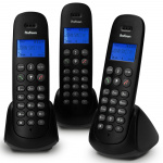 Profoon Draadloze telefoon met 3 handsets Zwart