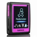Lenco MP3/4-speler met stappenteller 4GB Roze