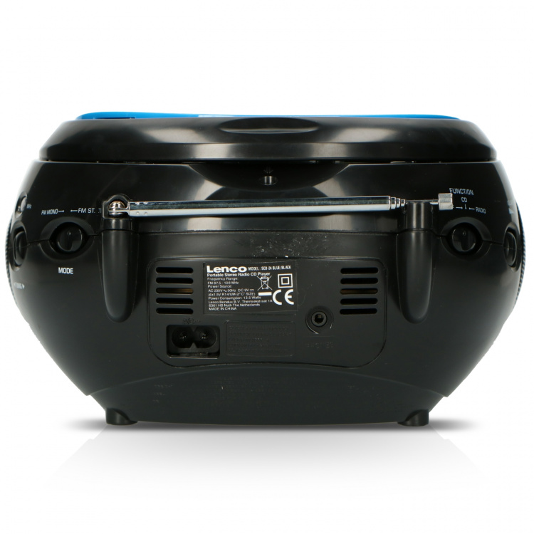 Lenco Draagbare FM-radio met CD Blauw / Zwart Lenco Draagbare FM-radio met CD Blauw / Zwart