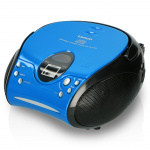 Lenco Draagbare FM-radio met CD Blauw / Zwart Lenco Draagbare FM-radio met CD Blauw / Zwart
