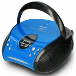 Lenco Draagbare FM-radio met CD Blauw / Zwart Lenco Draagbare FM-radio met CD Blauw / Zwart