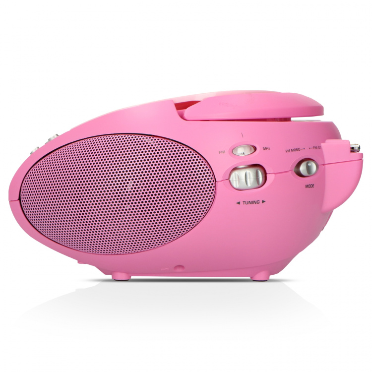Lenco Draagbare FM-radio met CD Pink