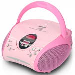 Lenco Draagbare FM-radio met CD Pink