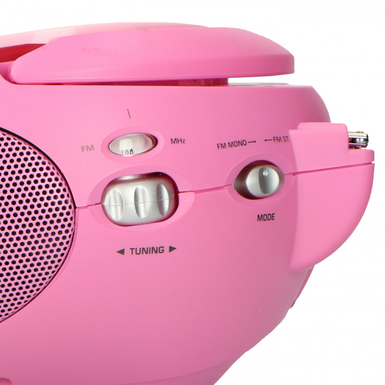 Lenco Draagbare FM-radio met CD Pink