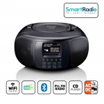 Lenco Draagbare internetradio met DAB+/FM, Bluetooth®, CD-speler en groot LCD-kleurenscherm Zwart