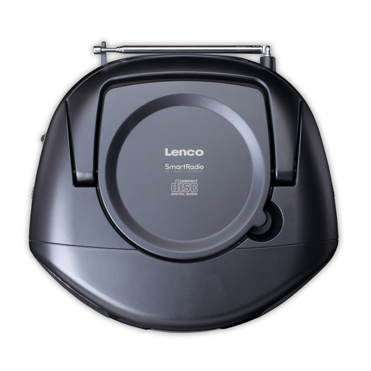 Lenco Draagbare internetradio met DAB+/FM, Bluetooth®, CD-speler en groot LCD-kleurenscherm Zwart