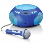 Lenco Draagbare radio / CD-speler met microfoon Blauw
