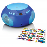 Lenco Draagbare radio / CD-speler met microfoon Blauw