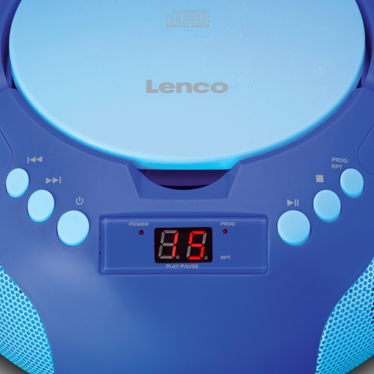 Lenco Draagbare radio / CD-speler met microfoon Blauw