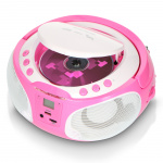 Lenco Draagbare FM Radio CD/MP3/USB Microfoon & Lichteffecten Roze Lenco Draagbare FM Radio CD/MP3/USB Microfoon & Lichteffecten Roze