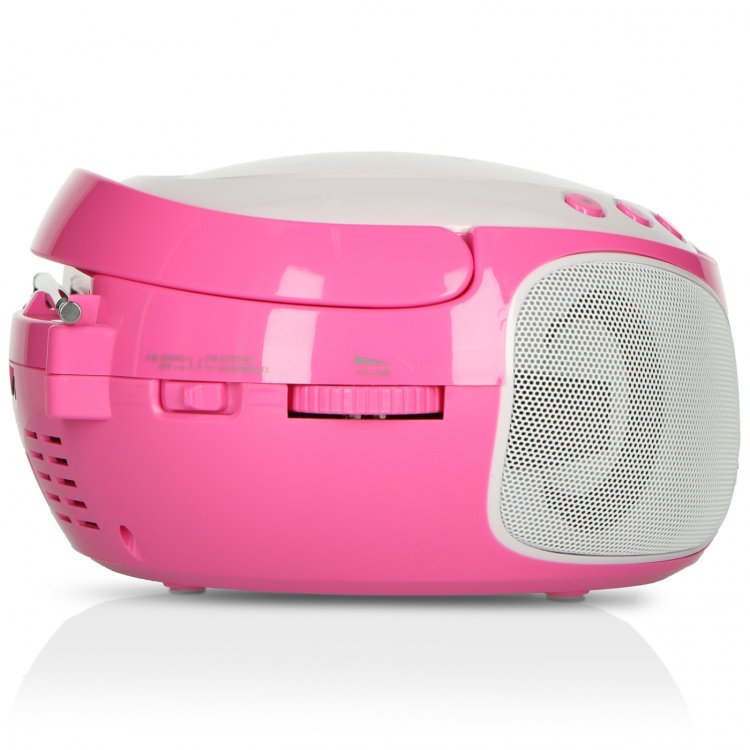 Lenco Draagbare FM Radio CD/MP3/USB Microfoon & Lichteffecten Roze Lenco Draagbare FM Radio CD/MP3/USB Microfoon & Lichteffecten Roze