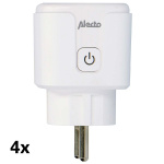 Alecto Slimme Wi-Fi-stekker 16A 3680W 4-pak Wit Alecto Slimme Wi-Fi-stekker 16A 3680W 4-pak Wit