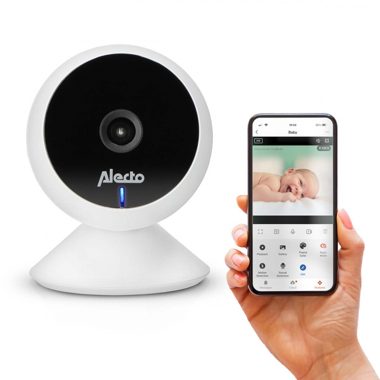 Alecto Wi-Fi babyfoon met camera Wit Alecto Wi-Fi babyfoon met camera Wit