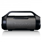 Lenco Spatwaterdichte Bluetooth®-luidspreker met FM-radio, USB, SD en Partyverlichting Zwart