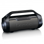 Lenco Spatwaterdichte Bluetooth®-luidspreker met FM-radio, USB, SD en Partyverlichting Zwart