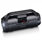 Lenco Spatwaterdichte Bluetooth®-luidspreker met FM-radio, USB, SD en Partyverlichting Zwart