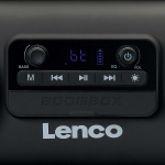 Lenco Spatwaterdichte Bluetooth® Speaker FM-radio USB en micro SD met lichteffecten Zwart Lenco Spatwaterdichte Bluetooth® Speaker FM-radio USB en micro SD met lichteffecten Zwart