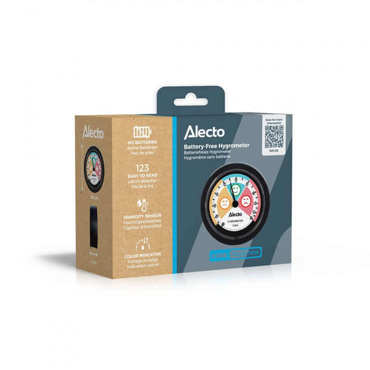 Alecto Analoge hygrometer Zwart