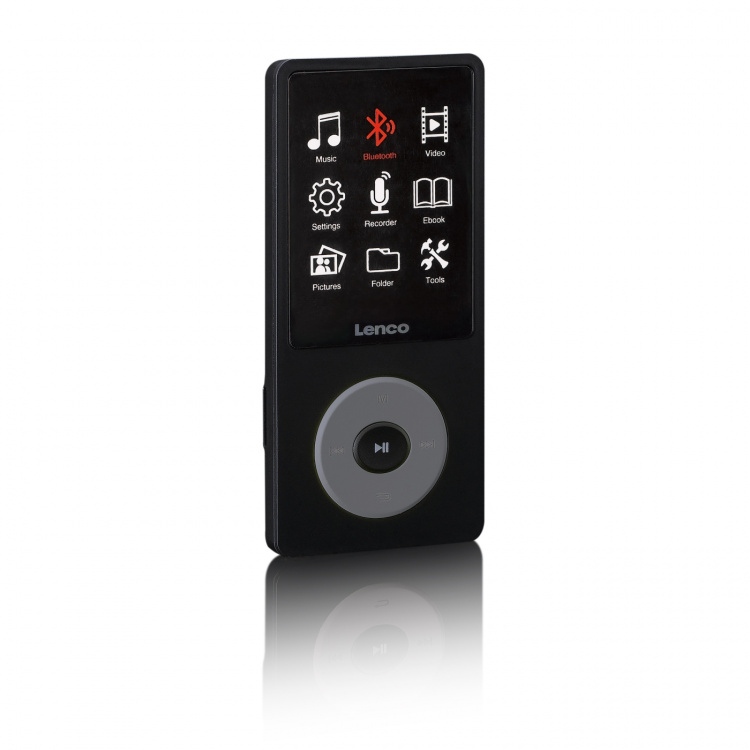 Lenco MP3/MP4-speler met Bluetooth® en 8 GB intern geheugen Zwart