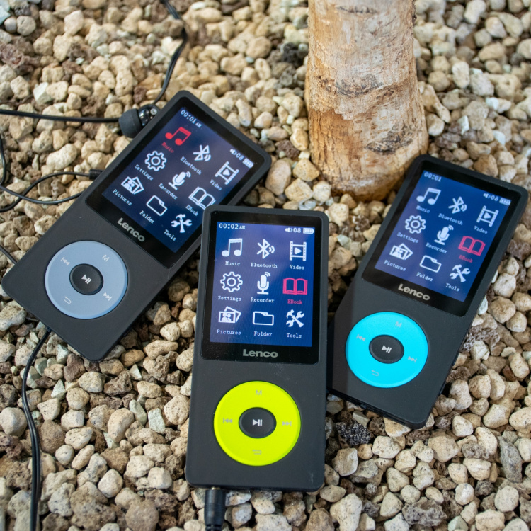 Lenco MP3/MP4-speler met Bluetooth® en 8 GB intern geheugen Groen