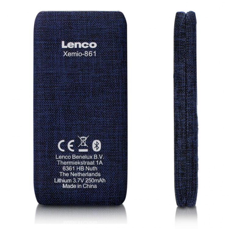 Lenco MP3/MP4-speler met Bluetooth® 8 GB Micro SD-kaart Blauw