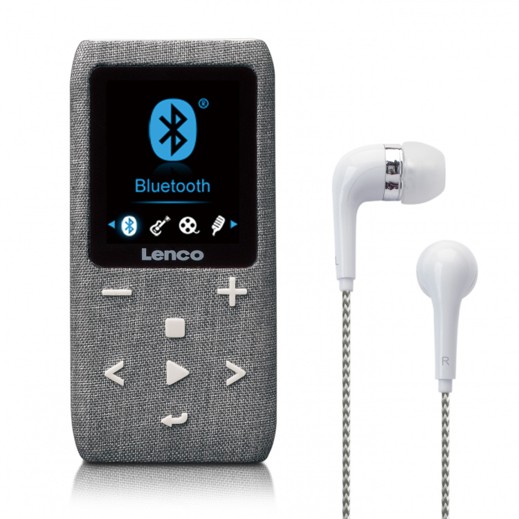 Lenco MP3/MP4-speler met Bluetooth® 8 GB Micro SD-kaart Grijs