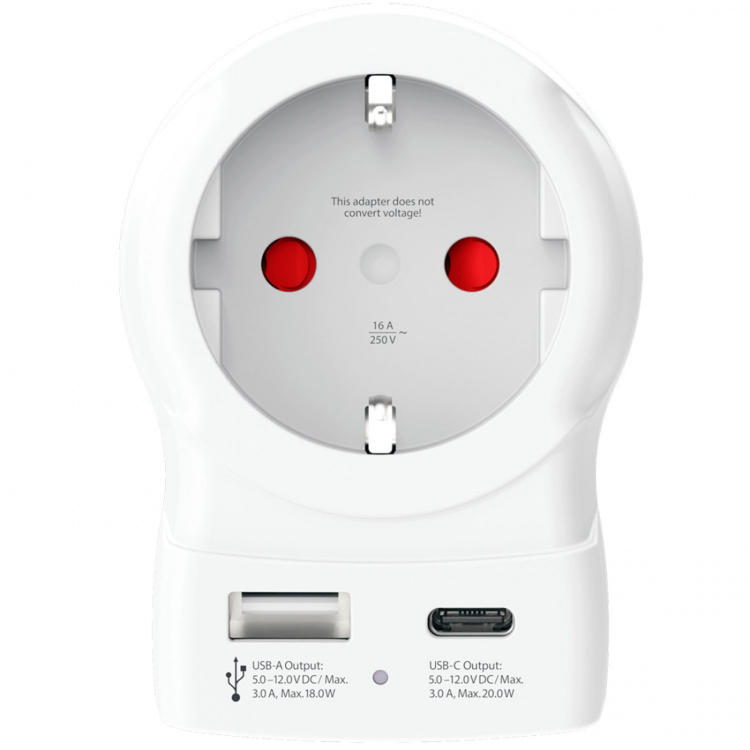 SKROSS Reisadapter Europa naar VS en andere USB-A/USB-C 20W PD Geaard SKROSS Reisadapter Europa naar VS en andere USB-A/USB-C 20W PD Geaard