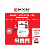 SKROSS Wereldreisadapter MUV USB AC30PD USB-A+USB-C PD 30W Ongeaard