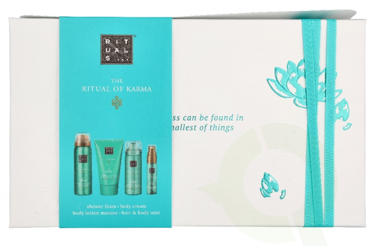 Rituals Karma Small Giftset 190 ml Hair & Body Mist 20ml/48h Hydrating Body Cream 70ml/Foaming Shower Gel 50ml/Body Lotion Mousse 50ml