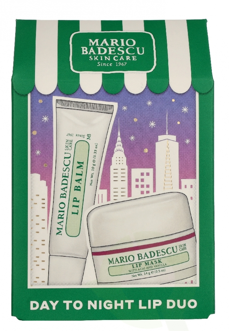 Mario Badescu Day To Night Lip Duo Set 24 g Lip Mask Acai Vanilla 14g/Lip Balm 10g