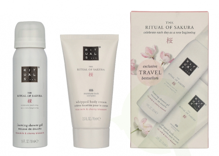 Rituals Sakura Exclusive Travel Set 120 ml Foarming Shower Gel 50ml/Whipped Body Cream 70ml