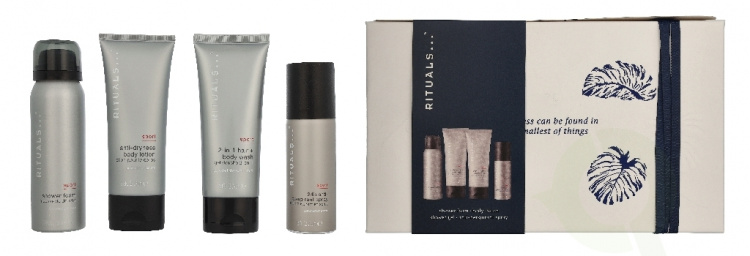 Rituals Homme Small Giftset 240 ml Sport Anti-Perspirant Spray 50ml/Shower Foam 50ml/2-in-1 Shampoo & Body Wash 70ml/Anti-Dryness Body Lotion 70ml